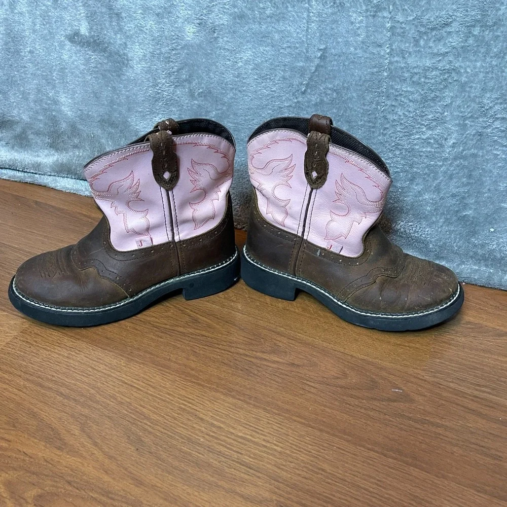 Justin Girls Youth Bay Apache Gypsy Western Boots 3D Country Cowgirl Half Calf